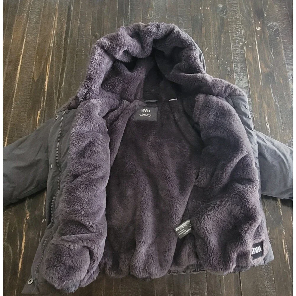 Zara Hooded Puffer Jacket Kids Size   6